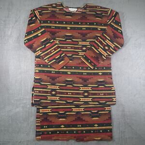 Carolina Colours 2Pc Set Tribal Women’s Size Medium Vintage Boho Skirt Outfit